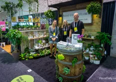 Stephanie Koldniski, Vhtistina Patrick and Nathan van Huizen with West Coast Flora, both grower and distributor