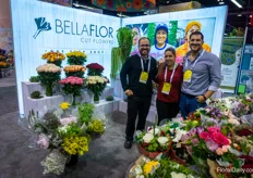 Jose Torres, Patricia Escobar, and Gilbert Rodriguez with Bellaflor Cut Flowers, meeting up with many clients on the show.