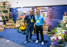 Fernando Sandoval and Mauricio Vallejo with Fantasy Farm, a one stop solution for the industry, including potted plants, preserved flowers, arrangements, roses.