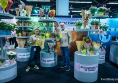 Milena Giraldo and Paul Riley with Koen Pack promoting sustainable solutions for the industry: the packaging products made from stone and grass paper