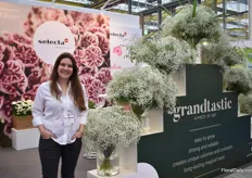 Daniela Navarro of Selecta one. Their highlight at their booth is Grandtastic, "a more volume gypsophila with a long base life".