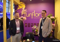 Carlos Ortega and Diego Velandia of Turflor growing carnations and spray carnations, natural and tinted on 50 hectares in Bogotá Colombia.