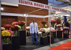 Anath Kumar of Isinya and Porini Flowers, presenting their spray roses and the reds for Christmas and Valentine's Day.