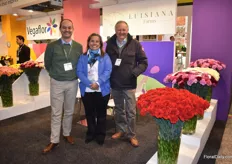 Alejandro Angel, Claudia García and Juan Pablo Gomez of Luisiana Farms, a Colombian grower of carnations.