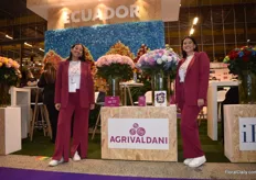 Alejandra Lobato and Daniela Lobato of Agrivaldani, growing roses, spray roses, limonium, craspedia, sun flowers and a lot of tinted products in Ecuador.