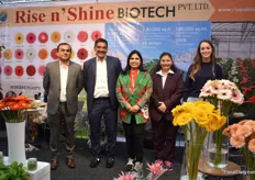 The team of Rise n Shine Biotech Pvt Ltd., India with Bhagyashree Patil, Managing Director, and Lisa of Florensis. They have a large tissue culture laboratory in India and are always looking to producie new products.