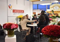 The team of Aquila meeting with visitors.