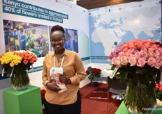 Agnes Mwangi of Everest Flowers, growing standard roses in Timau, Kenya. Soon the will also start growing summer flowers.