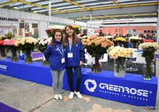 Adriana Yacelga and Rita Fiallos of Greenrose Growing roses in Ecuador.
