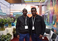 Moses Ndegwa of AAA Growers with Thomas Mwaura of Benev Flora.