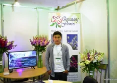 Cristian Ivan Quisatasig Camalle of Quisatasig Flowers. They produce summer flowers in Latacunga.  