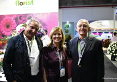 Luis Marlano of Rodel Flowers, Ximena Perilla Rojas of Luisiana Farms and Augusto Solano of Asocolflores.