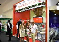 Andrea Christiaqns, Gabriela Diaz and Gonzalo Mero of Avianca Cargo. They have a hub in Bogota (Colombia) and their main destinations are, South, Centraql and North America, Europa and Asia. 