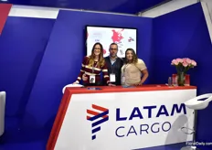 Ana Maria Palaez Navarro, Luis Boudal and Christina Alvarez of Latam Cargo.