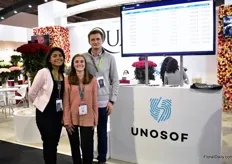 Marcia Potes, Christina Gomez and Daniel Prada of Management software Unosof. 