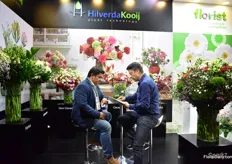 Ricardo Restrepo of Classci Japan talking with Alexander Cardona of Florist Holland. 