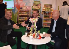 Arjan Langedijk from Jan Langedrijk Flowerbulbs sitting with Marco Laan and Rene Pauw.