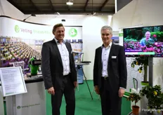 Veiling Rhein-Maas is exhibiting at the Myplant & Garden for the first time. They are eager to increase the supply from Italian growers. On the photo: Theun Brinksma and Andre van den Bosch.