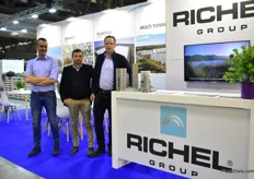 Samuele Burati, Antonio Lucia and Matthieu Lerch of Richel Group. They are still growing on the Italian market and notice a willingness among the Italian growers to invest.