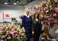 Caroline Haakman and Luisella Agosto of Barendsen. For them, Italy is becoming an increasingly important market. At the show, they are presenting their new lily, the Roselily of Moerman.