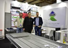Castilliano Fantoni, Roberto Marziale and Patrick Fredo of Comagri. They are greenhouse constructors, but also supply benches, are consultants and the distributor of Dosatron in Italy.