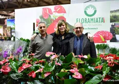 Sara Deangelis, Uvo Benanchi and Enriqo Barcella of Floramiata. This Italian grower continues on the path of sustainability presenting its production of ornamental tropical plants based on production processes aimed at Carbon Free certification. It is an ambitious goal based on three pillars: the use of geothermal resources for heating, the use of electricity from renewable sources and water saving.  In addition to the important environmental issues, they showed off an extensive range of tropical plants which are flanked by three novelties: Spatifillum pot size 14, Anthurium pot size 12 and Maranta Leopardina.