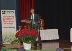 At the opening ceremony: Richard Vox of Union Fleurs, a company (founded in 1959) that has members in 20 countries worldwide, gathering over 3.000 companies involved in the import, export, wholesale and distribution of cut flowers and pot plants.