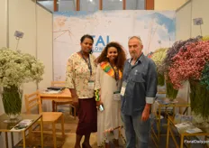 The team of Tal Flowers. This Ethiopian farm grows gypsophilas on two farms with a total acreage of 70ha. They are presenting their products at the IFTEX for the first time.