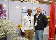 Nicholas Munyao and Alejandro Umana of Ball. According to Umana, the demand for summer flowers is increasing and even rose growers are looking into the options for growing these flowers.