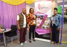 Simual Macharia, Agnes Njoki and Rachel Wanjiku of Naivashe Horticultural Fair. This outdoor fair will be held on September 20and 21.