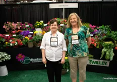 Dora Sowell of GeoSeed and Nancy Walden of Twilley Seed. Thesse two companies are sister companies with GeoSeed delivering ornamental seeds and Twilley Seeds vegetable seeds.
