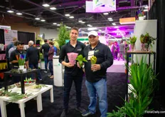 Kristian Damsted and Norwin Alegria of Greenex presenting their addition; tropicals out of South America. This Danish company supplies them as rooted and unrooted cuttings all over the world