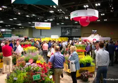 The large booth of Ball Horticultural was always filled with visitors. 