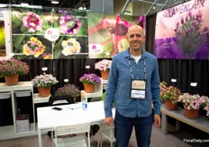 Asaf Cohen of Cohen Nurseries was sharing a booth with the other Israeli young plant producer Hishtil.