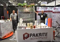 Joe White Jr and Jim Carbone with Pakrite Incorporated. They supply all kinds of vented stretch wraps.