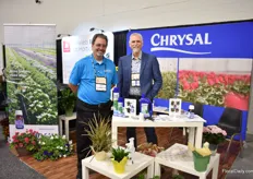 For the third year, Chrysal is exhibiting Cultivate. This year, they again promoted the Alesco , a post-harvest treatment for plants that are sensitive to ethylene that they launched at CAST 2018. Several growers are using it and according to Chatman, they see tremendous differences. In the picture: Ken Chatman and Dennis Wheeler.