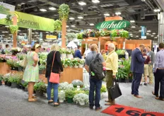 Busy booth at Michell’s, a broker company.