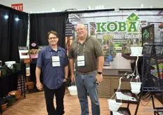 Henry Jenkinson and Owen Corey with Koba, a container supplier.