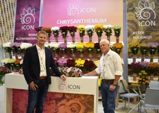 Jan Haaksman and Juan Felipe Gil of Icon, a Colombian chrysanthemum breeder. “We are the only chrysanthemum breeder in Rionegro that is doing 100% of its breeding process here from scratch.” For five years now, they are active on the Colombian market and they focus a lot on the quality of the foliage – “it needs to be strong, which in turns makes it an interesting product for sea freight”. They are exhibiting at the Proflora for the first time.