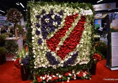 The Certified American Grown logo made out of flowers.