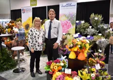 Rene Quinn and Jos Randsdorp of FeshBlooms, the mass market division for Delaware Valley. They import flowers from all over the world and is one of the largest family wholesalers in the US with 10 distribution centers along the east coast. Last Thursday (October 18, 2019), they celebrated their 60th anniversary. They import flowers from all overt the world, and also sell Californian grown flowers, and have a strong logistic system - Direct Store Delivery - that connects the farms and customers.