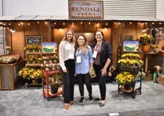 Diana Radestock, Katalina Parga, Cathy Mc Clintock of Kendall Farms. The sunflower is their main product, but they grow over 115 different varieties of cut flowers and greens. They are based in Fallbrook, California and the largest waxflower grower in North America. 
