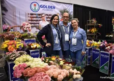 The team of Golden Flowers (with florist Daisy in the background). They have 50 farms and they are eager to establish new buyers. 