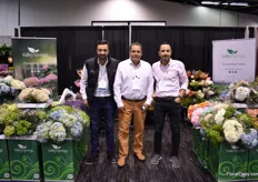 The team of Valley Springs presenting their natural and airbrushed hydrangeas. 