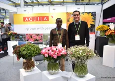 Seth Riungu and Ranjit Amrit of Aquila. Last year, they were presenting their bouquets for the first time and since then, the demand is picking up nicely, explains Amrit.