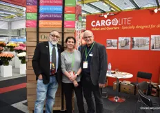 Amnon Zamir, Dorit Kowarsky and John Kowarsky of Cargolite presenting their concept and their new 'Quarters & Halves for direct sales' concept, read more on it on: https://www.floraldaily.com/article/9158722/new-packaging-cartons-for-more-efficient-direct-sales/