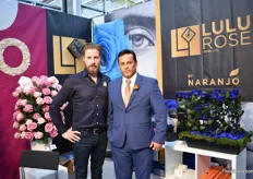 Bas Broeders of Farm Direct and Ivan Salazar of Naranjo Roses. This Ecuadorian farm lately started supplying preserved roses. Now with their joint venture with Fresh Direct, they will also have stock in the Netherlands.