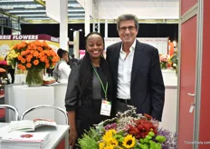 Loise Mwangi of KFC with Filippo Facioli of MyPlant Garden, an Italian exhibition that will be held from February 26-28 in Milan.
