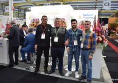 Hamdin Dursun of DF Flowers together with the team of Premier Flowers - one of the biggest carnation growers in Turkey. They currently supply Russia and Ukraine and are eager to enter the European market. They are both, together with other Turkish growers,  exhibiting at the booth of Turkish Ornamental Plants Exporters Association.