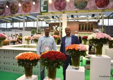 Tewodros Zewdie and Zalalem Messele of Ethiopian Horticulture Export Association (EHPEA). Fir the first time, they have their own pavilion with 4 farms attending. In this pavilion, they promote the entire Ethiopian floriculture sector. And according to Zewdie, the sector in Ethiopia is doing well. When comparing to last year, export volumes increased, growers are growing more crops and farms are taking steps to expand.